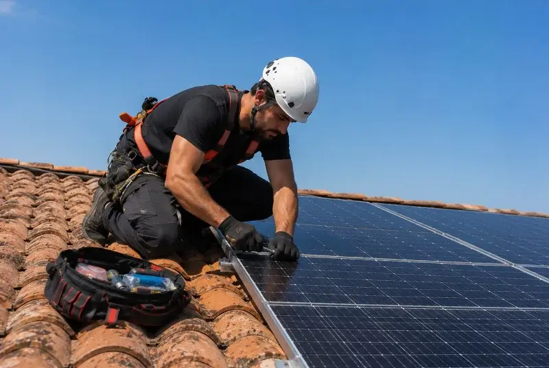 Maintenance et monitoring de panneaux solaires à Amailloux